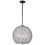 2_Livex Cassandra 16" Wide Black Sphere Pendant Light