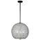 Livex Cassandra 16" Wide Black Sphere Pendant Light