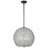 Livex Cassandra 16" Wide Black Sphere Pendant Light
