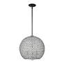 4_Livex Cassandra 16" Wide Black Sphere Pendant Light more views