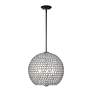5_Livex Cassandra 16" Wide Black Sphere Pendant Light more views