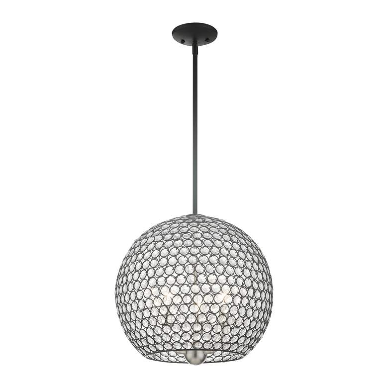Image 6 Livex Cassandra 16" Wide Black Sphere Pendant Light more views