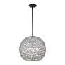 6_Livex Cassandra 16" Wide Black Sphere Pendant Light more views