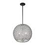 7_Livex Cassandra 16" Wide Black Sphere Pendant Light more views