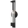 2_Livex Castleton 18" High Black and Cylinder Glass Wall Sconce