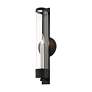 5_Livex Castleton 18" High Black and Cylinder Glass Wall Sconce more views