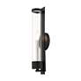 6_Livex Castleton 18" High Black and Cylinder Glass Wall Sconce more views