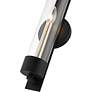 Livex Castleton 18" High Black and Cylinder Glass Wall Sconce