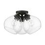 3_Livex Catania 16" Wide 3-Light Clear Glass Domes Modern Ceiling Light more views