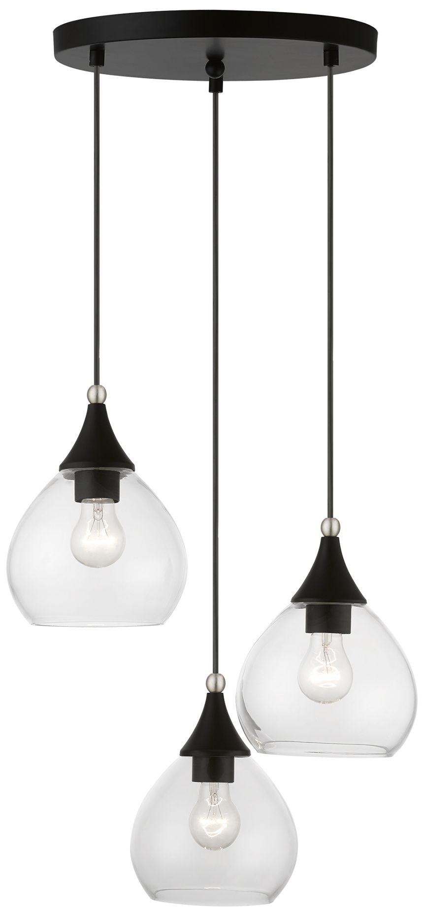 Livex Catania 17 3/4" Wide Black Multi-Light Pendant