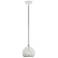 Livex Chantily 8" Wide White Metal Globe Mini Pendant Light