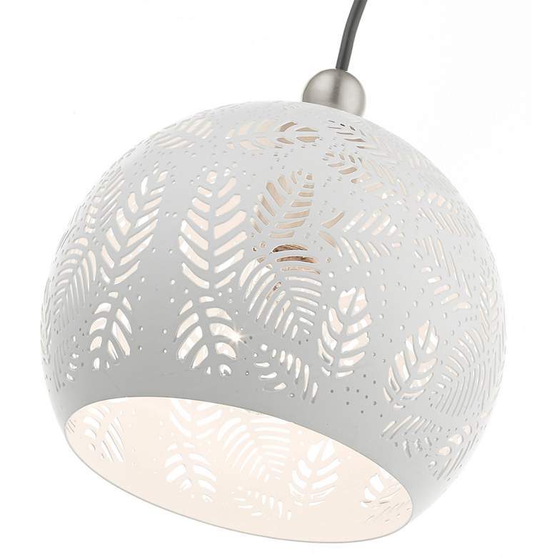 Image 4 Livex Chantily 8" Wide White Metal Globe Mini Pendant Light more views