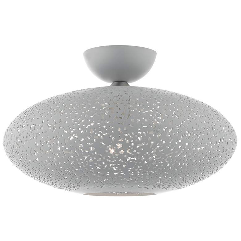 Image 5 Livex Charlton 16" Wide Light Nordic Gray Modern Orb Ceiling Light more views