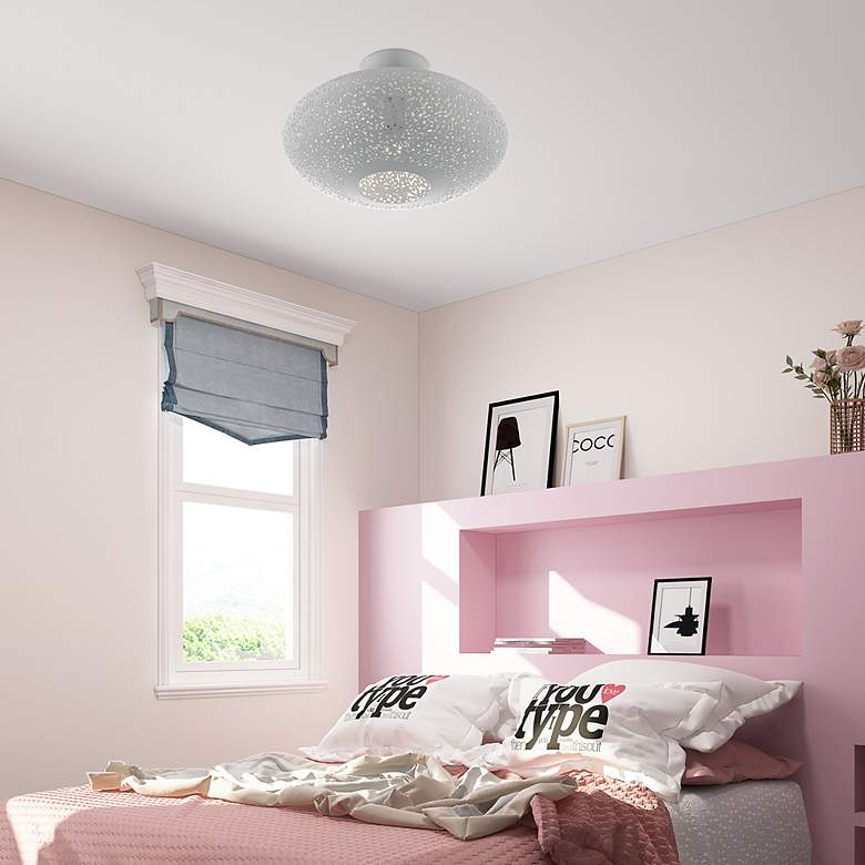 Image 7 Livex Charlton 16" Wide Nordic Gray Ceiling Light more views