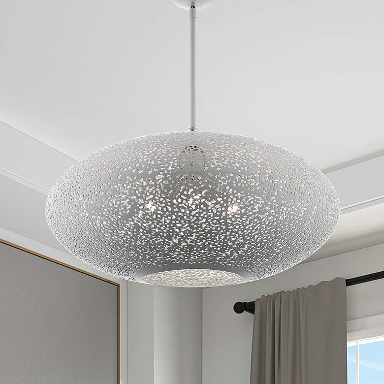 Image 1 Livex Charlton 24" Wide 3-Light Modern Light Nordic Gray Pendant Light