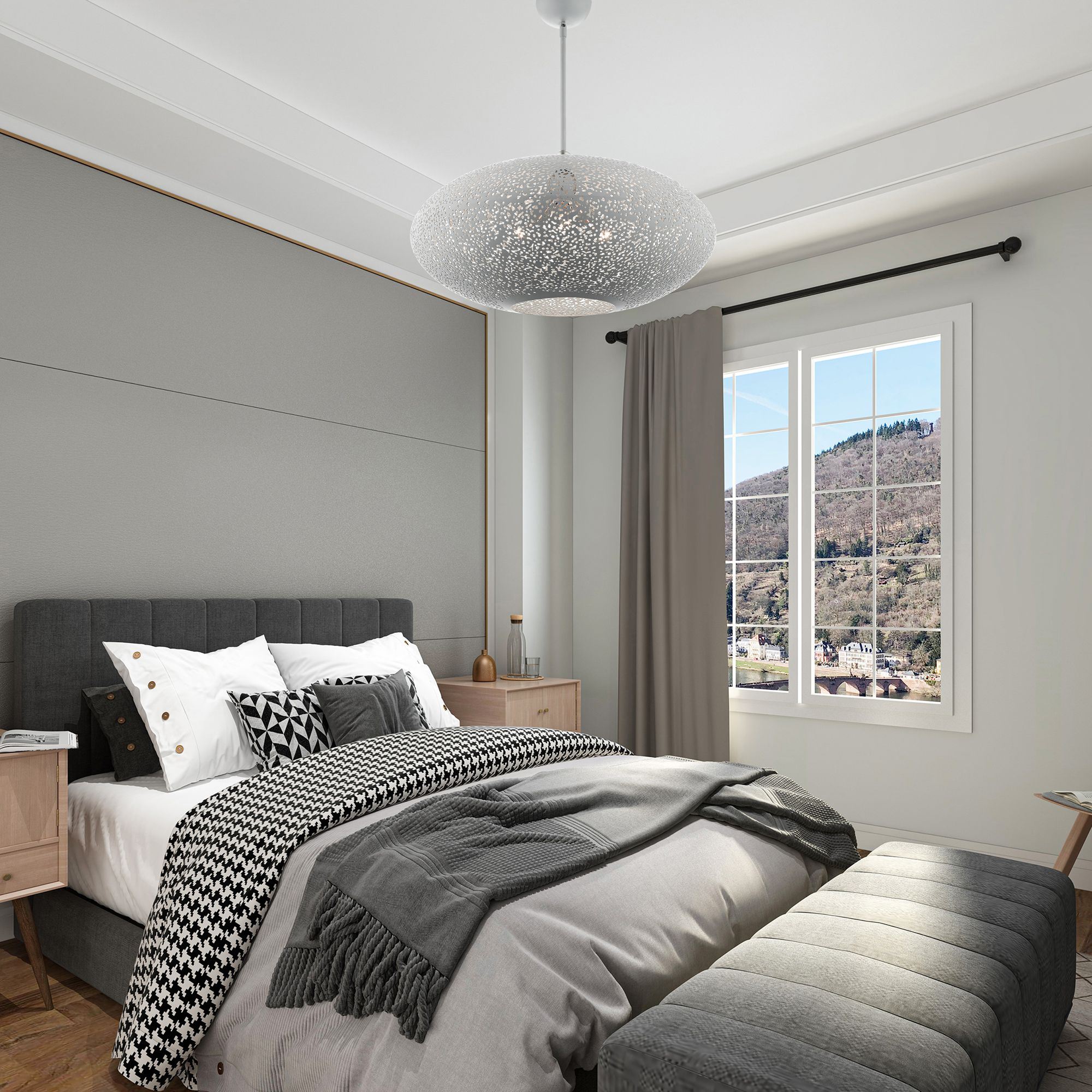 Livex Charlton 24" Wide Nordic Gray Pendant Light