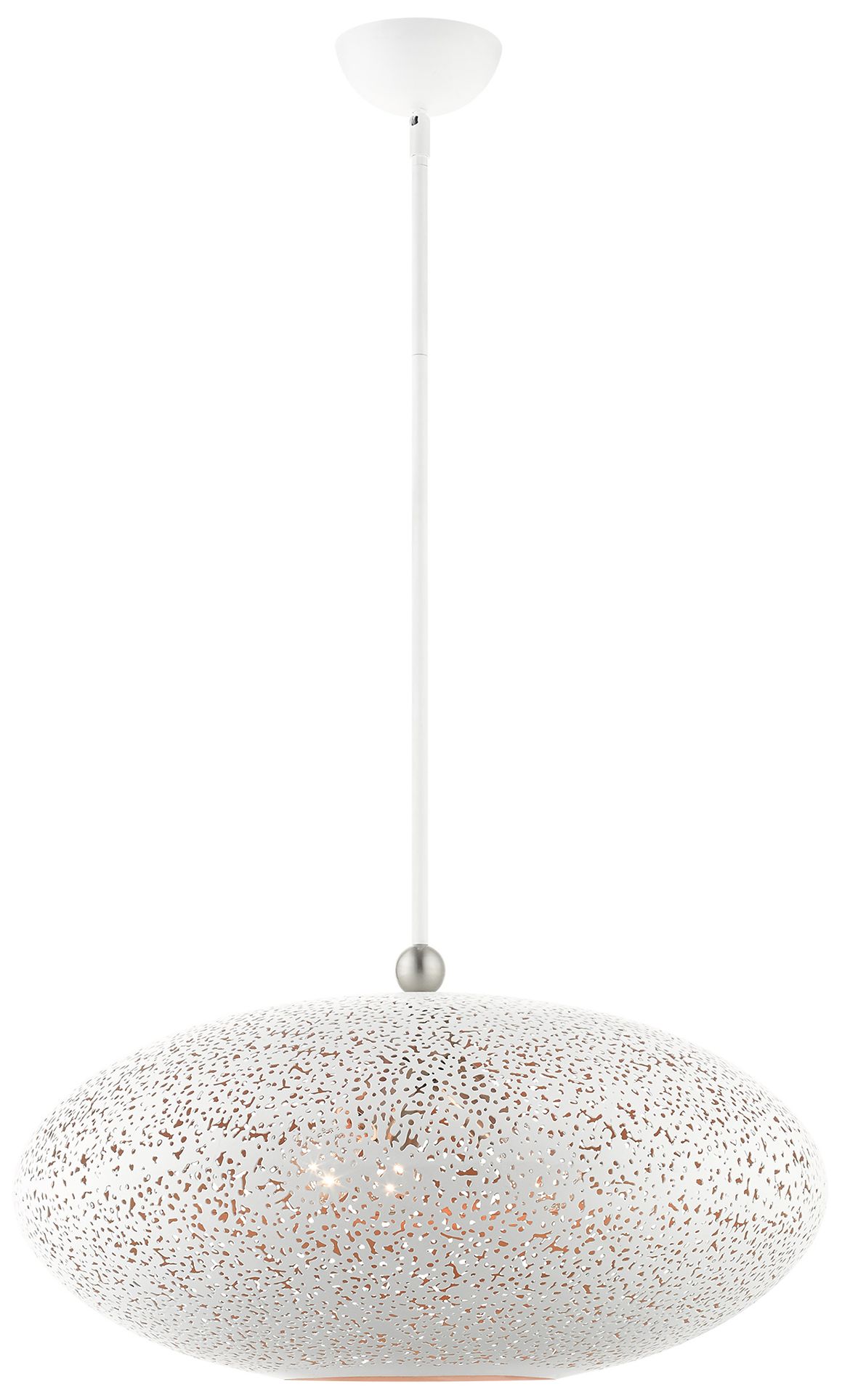 Livex Charlton 24" Wide White Pendant Light