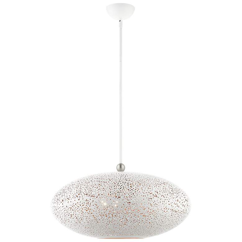 Image 2 Livex Charlton 24" Wide White Pendant Light