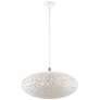 2_Livex Charlton 24" Wide White Pendant Light