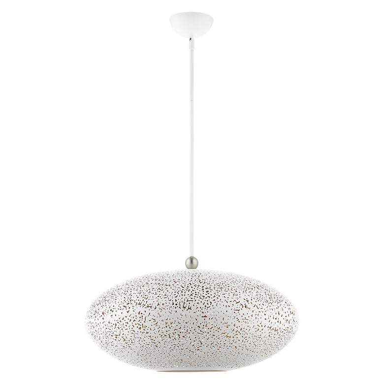 Image 3 Livex Charlton 24" Wide White Pendant Light more views