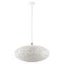 3_Livex Charlton 24" Wide White Pendant Light more views