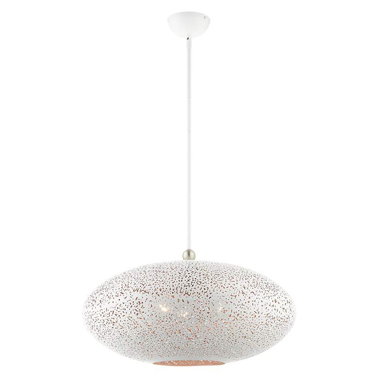 Image 5 Livex Charlton 24" Wide White Pendant Light more views