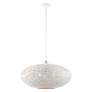 5_Livex Charlton 24" Wide White Pendant Light more views