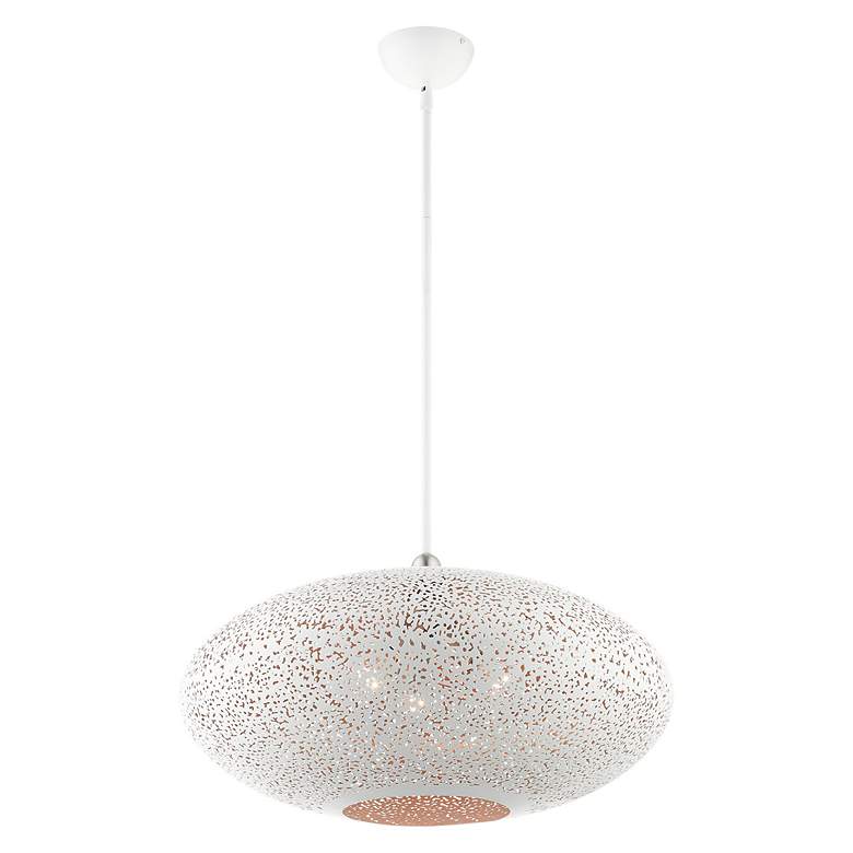 Image 6 Livex Charlton 24" Wide White Pendant Light more views