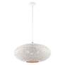 6_Livex Charlton 24" Wide White Pendant Light more views