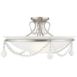 Livex Chesterfield 20" Wide Brushed Nickel Ceiling Light