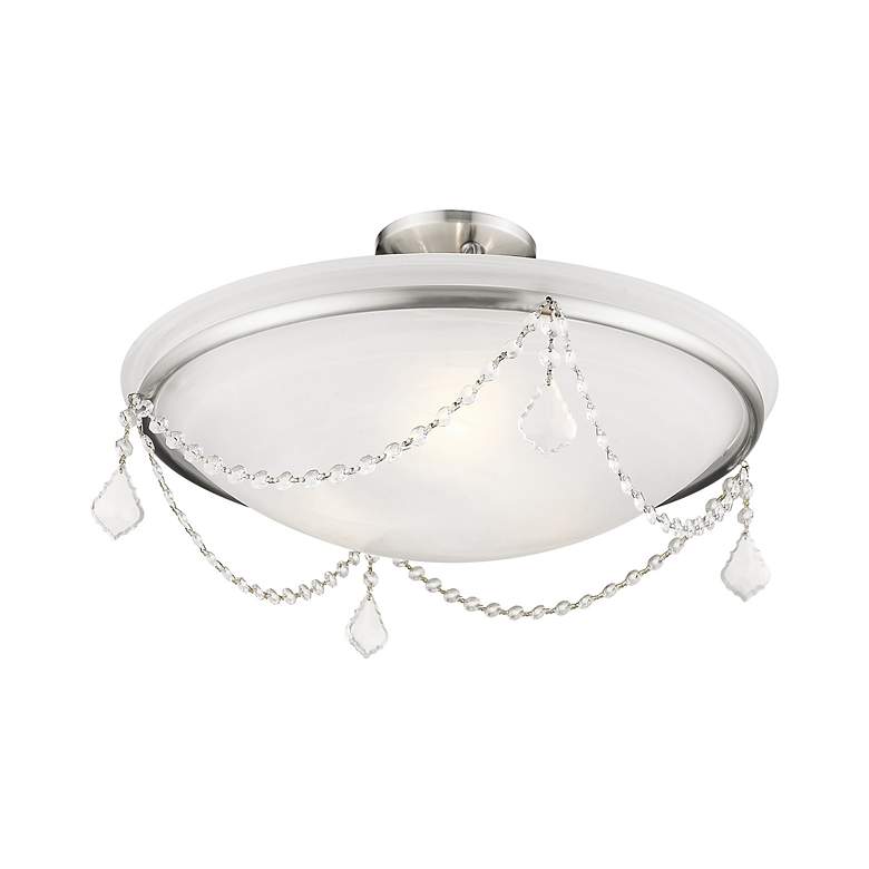 Image 5 Livex Chesterfield 20" Wide Brushed Nickel Ceiling Light more views