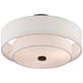 4_Livex Claremont 15" Wide English Bronze Semi-Flush Drum Ceiling Light more views