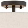 3_Livex Claremont 18" Bronze Double Shade Semi-Flush Ceiling Light more views