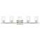 Livex Clarion 42" Wide Brushed Nickel 5-Light Bath Light