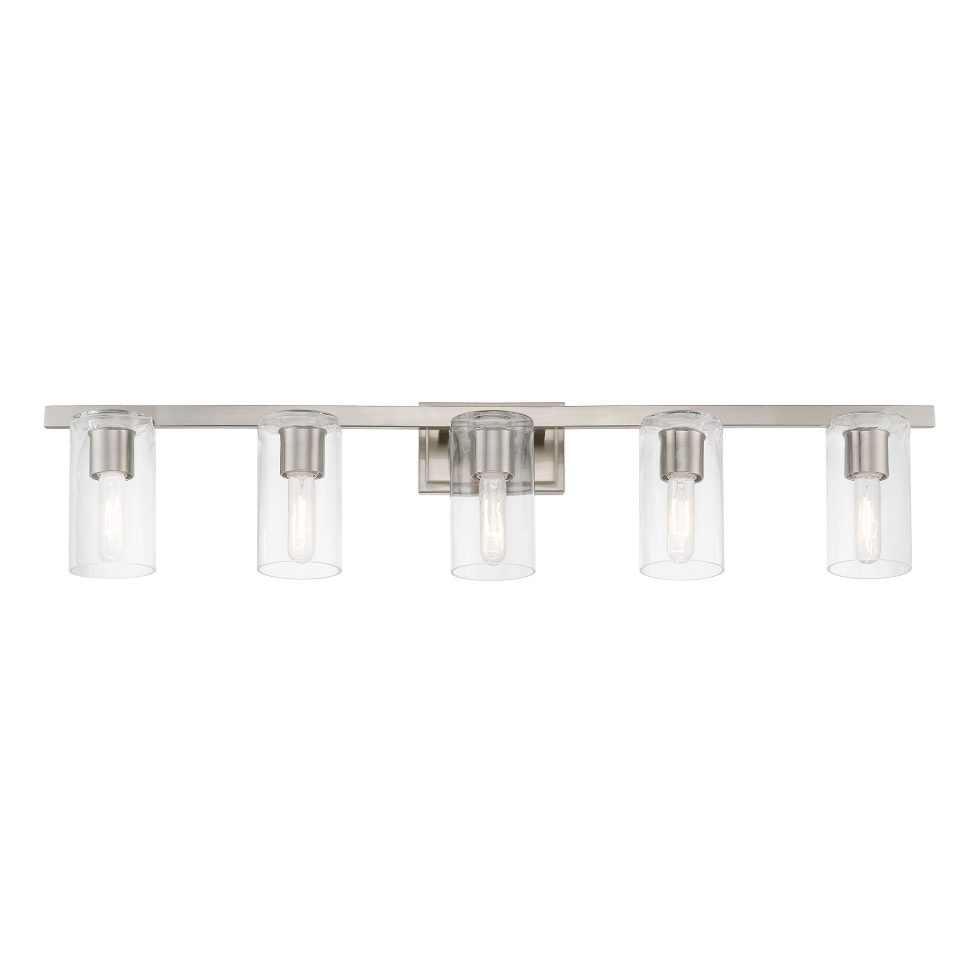 Image 5 Livex Clarion 42" Wide Brushed Nickel 5-Light Bath Light more views