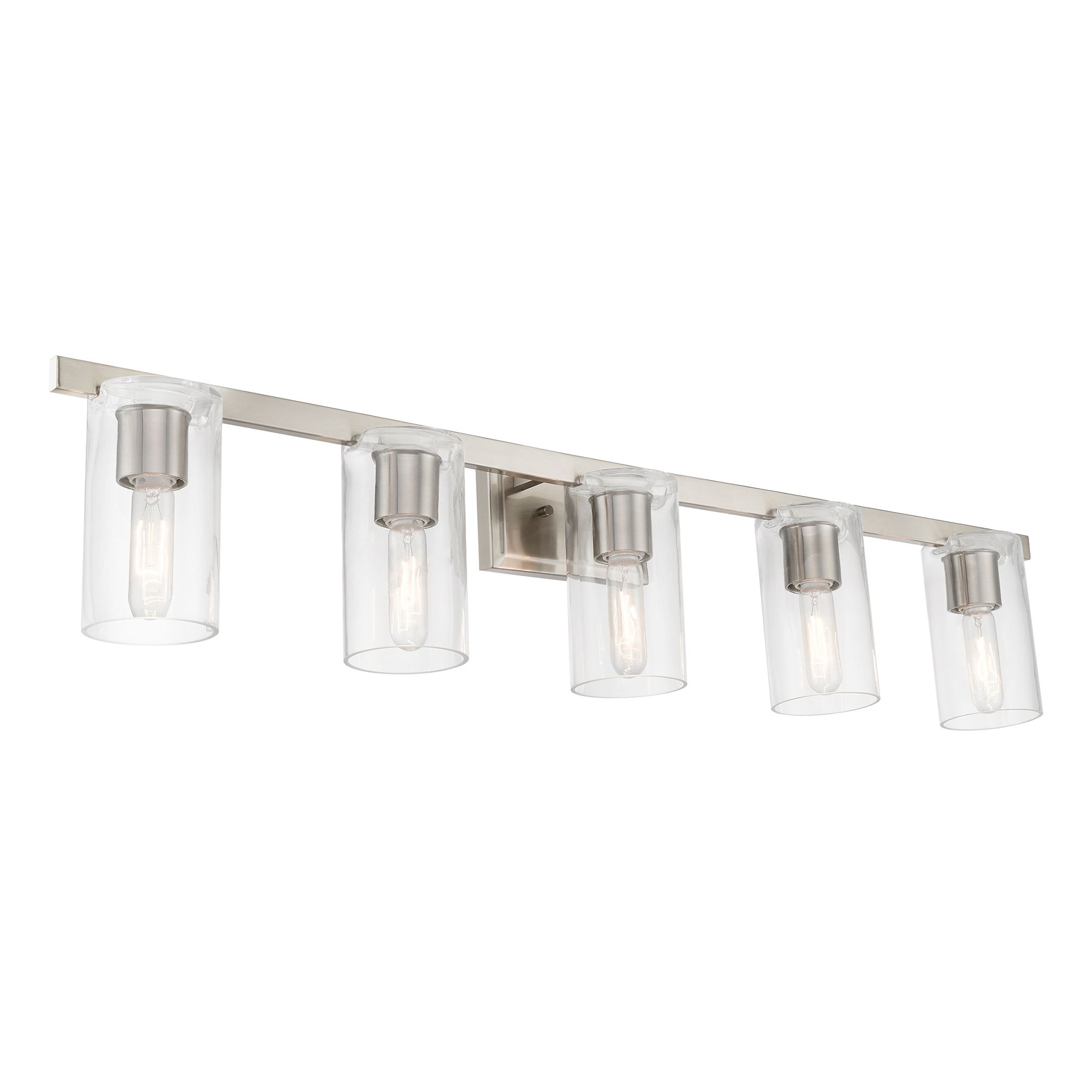Image 7 Livex Clarion 42" Wide Brushed Nickel 5-Light Bath Light more views