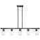 Livex Clarion 42"W Black Chrome 5-Light Linear Chandelier