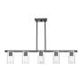3_Livex Clarion 42"W Black Chrome 5-Light Linear Chandelier more views