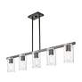 4_Livex Clarion 42"W Black Chrome 5-Light Linear Chandelier more views
