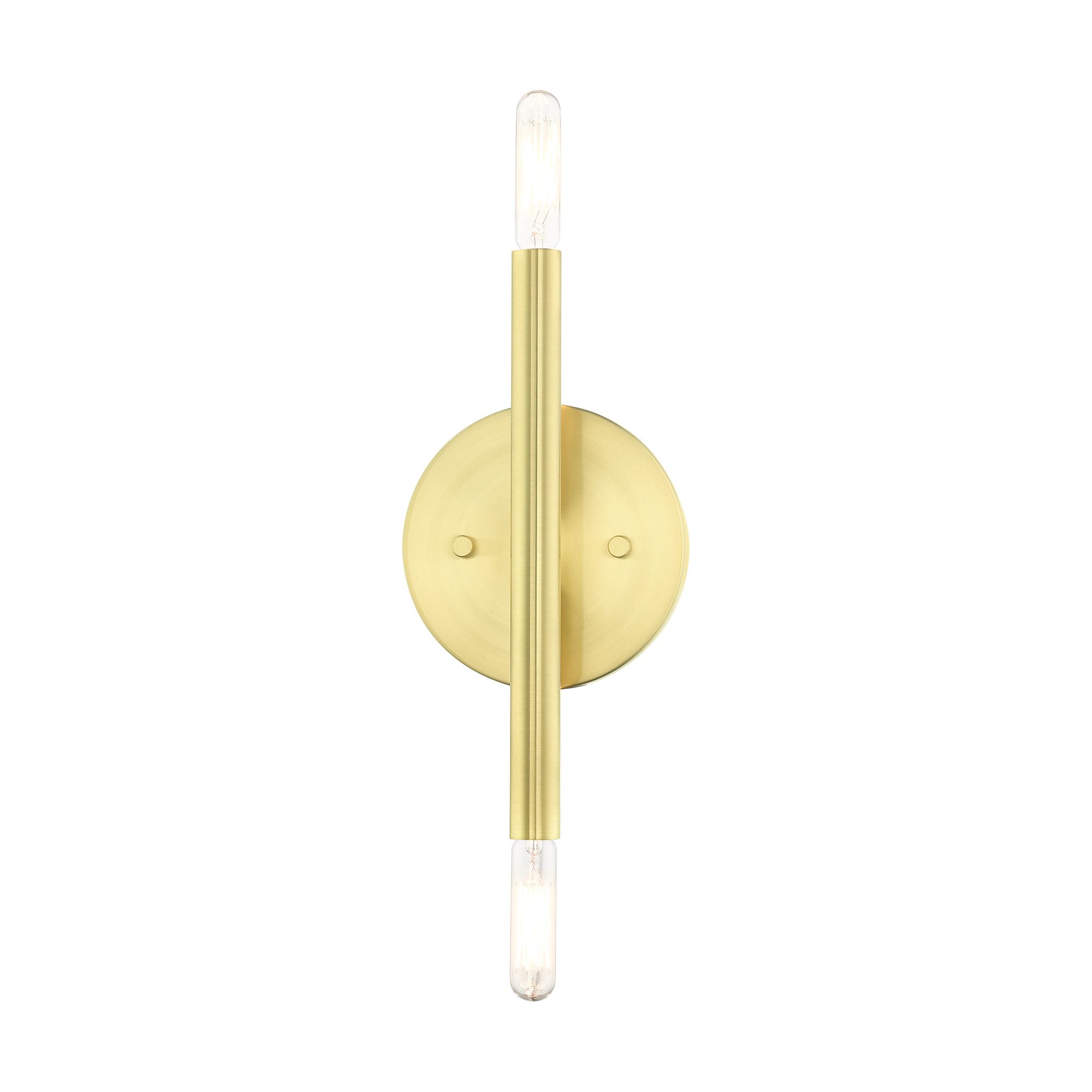 Image 4 Livex Copenhagen 10" High Satin Brass 2-Light Wall Sconce more views