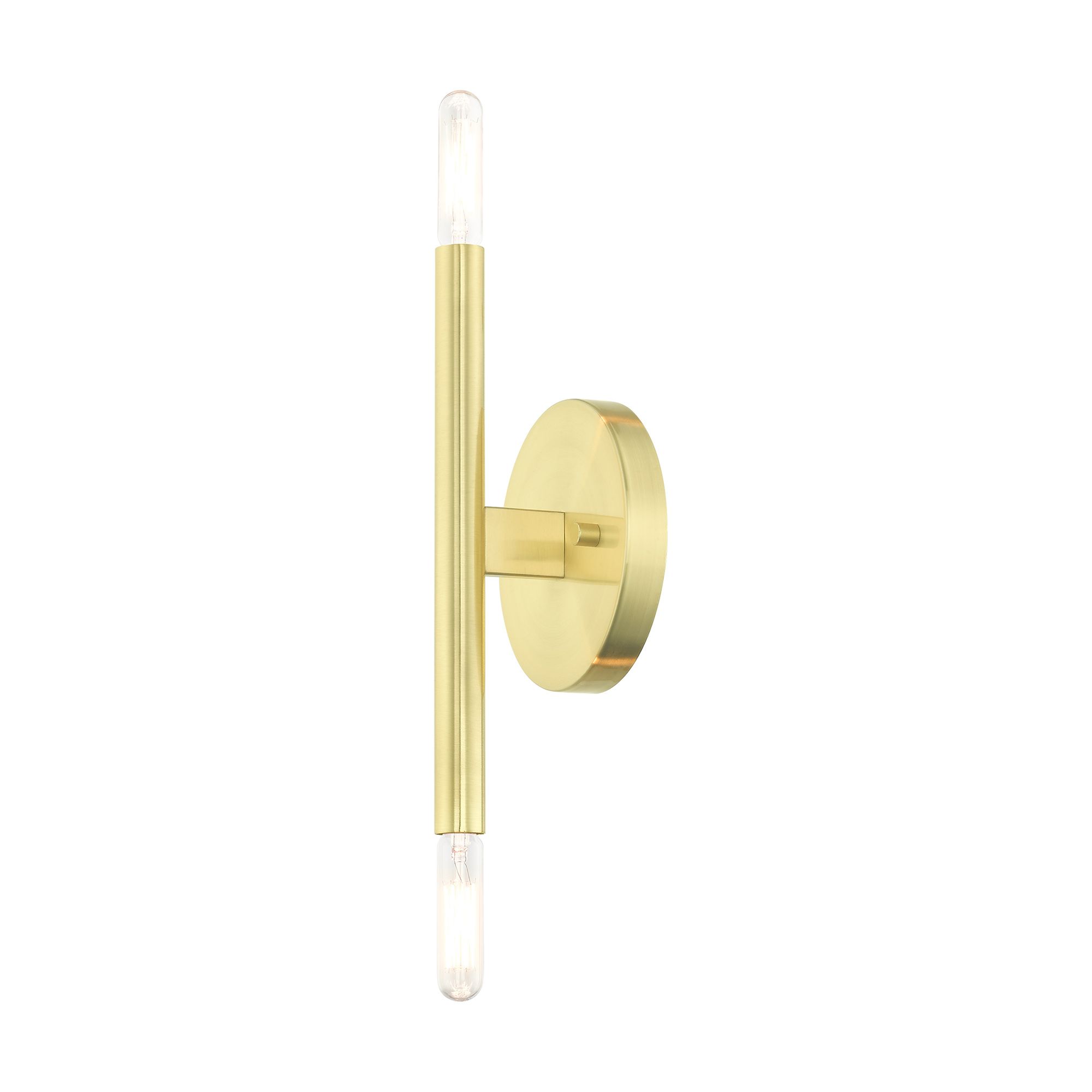 Image 7 Livex Copenhagen 10" High Satin Brass 2-Light Wall Sconce more views
