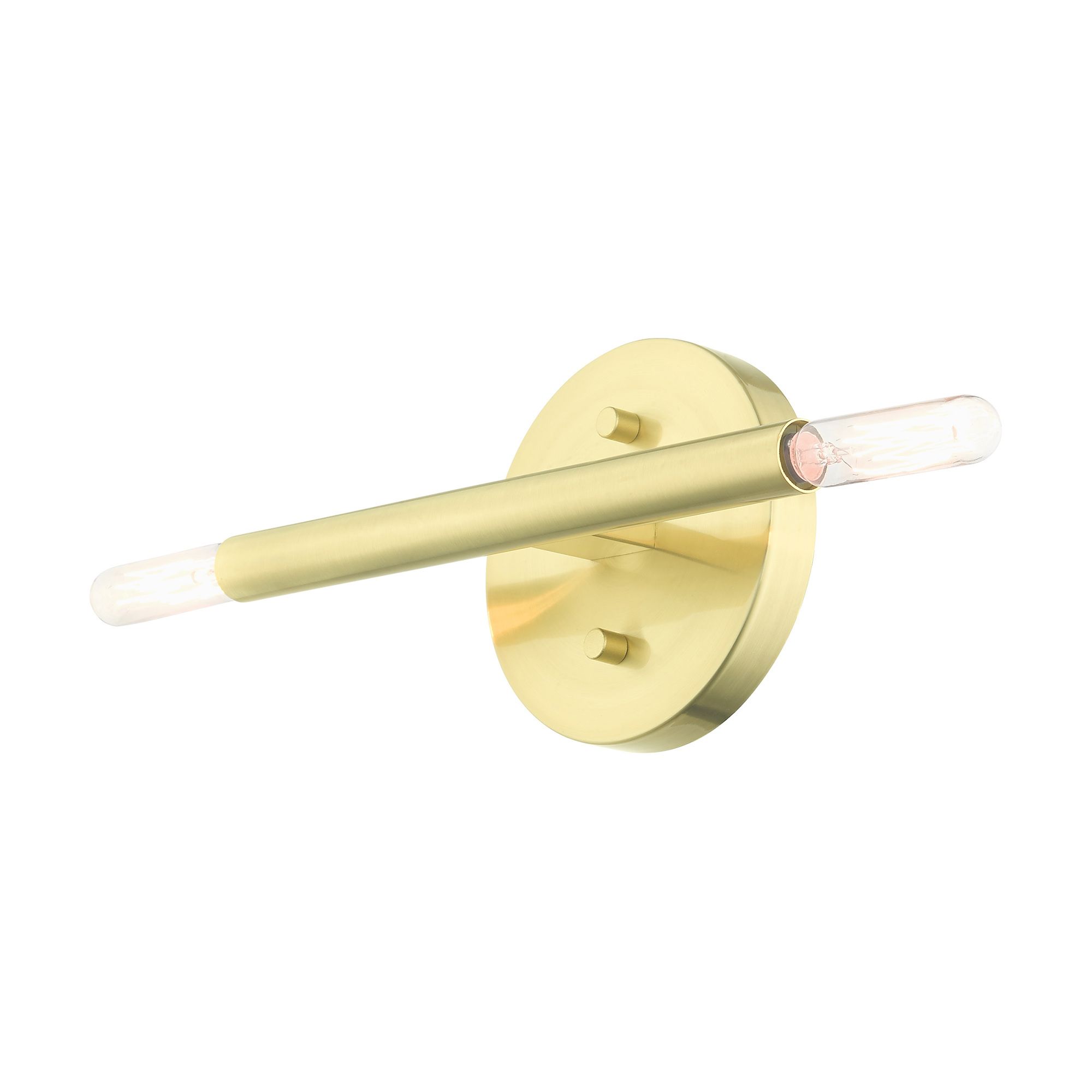 Livex Copenhagen 10" High Satin Brass 2-Light Wall Sconce