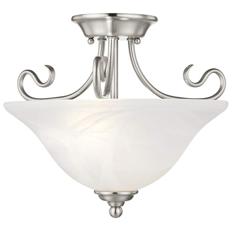 Image 2 Livex Coronado 15 1/2" Wide Brushed Ceiling Light