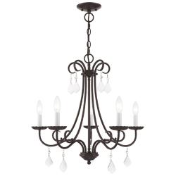 Livex Daphne 24 3/4" Wide English Bronze 5-Light Chandelier