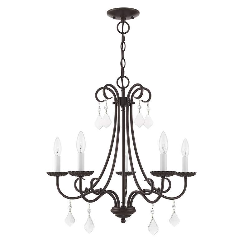 Image 3 Livex Daphne 24 3/4" Wide English Bronze 5-Light Chandelier more views