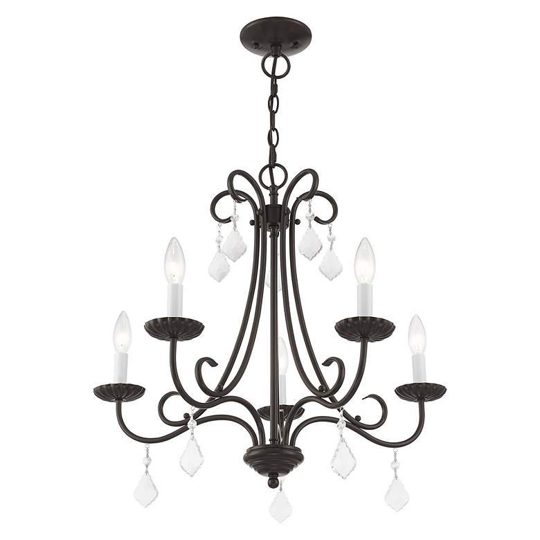 Image 5 Livex Daphne 24 3/4" Wide English Bronze 5-Light Chandelier more views