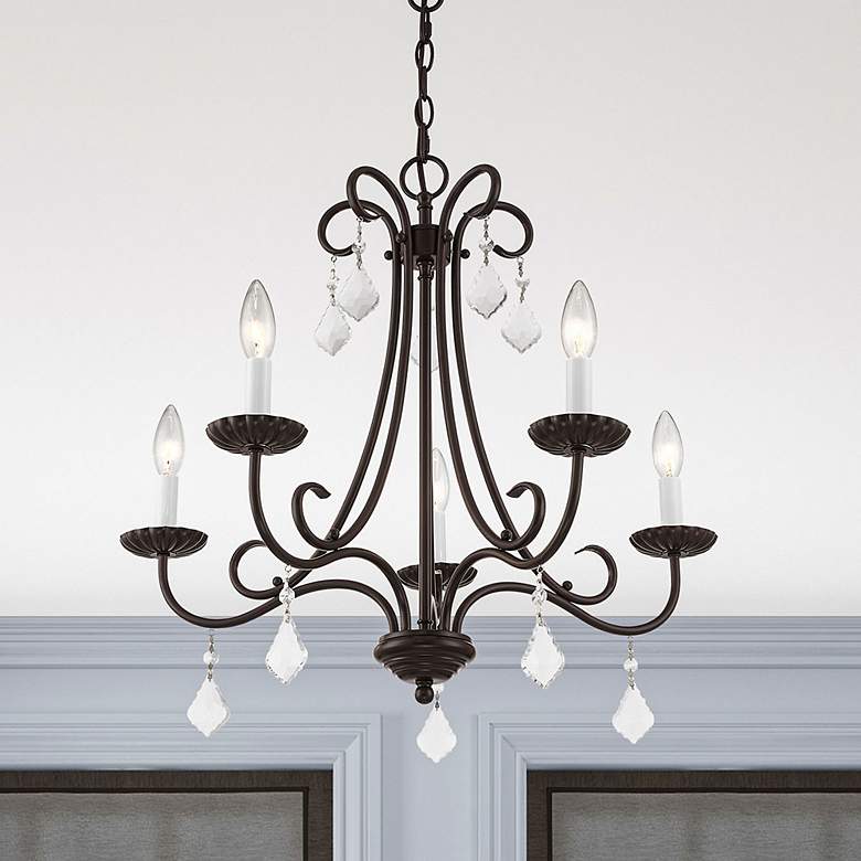 Image 7 Livex Daphne 24 3/4" Wide English Bronze 5-Light Chandelier more views