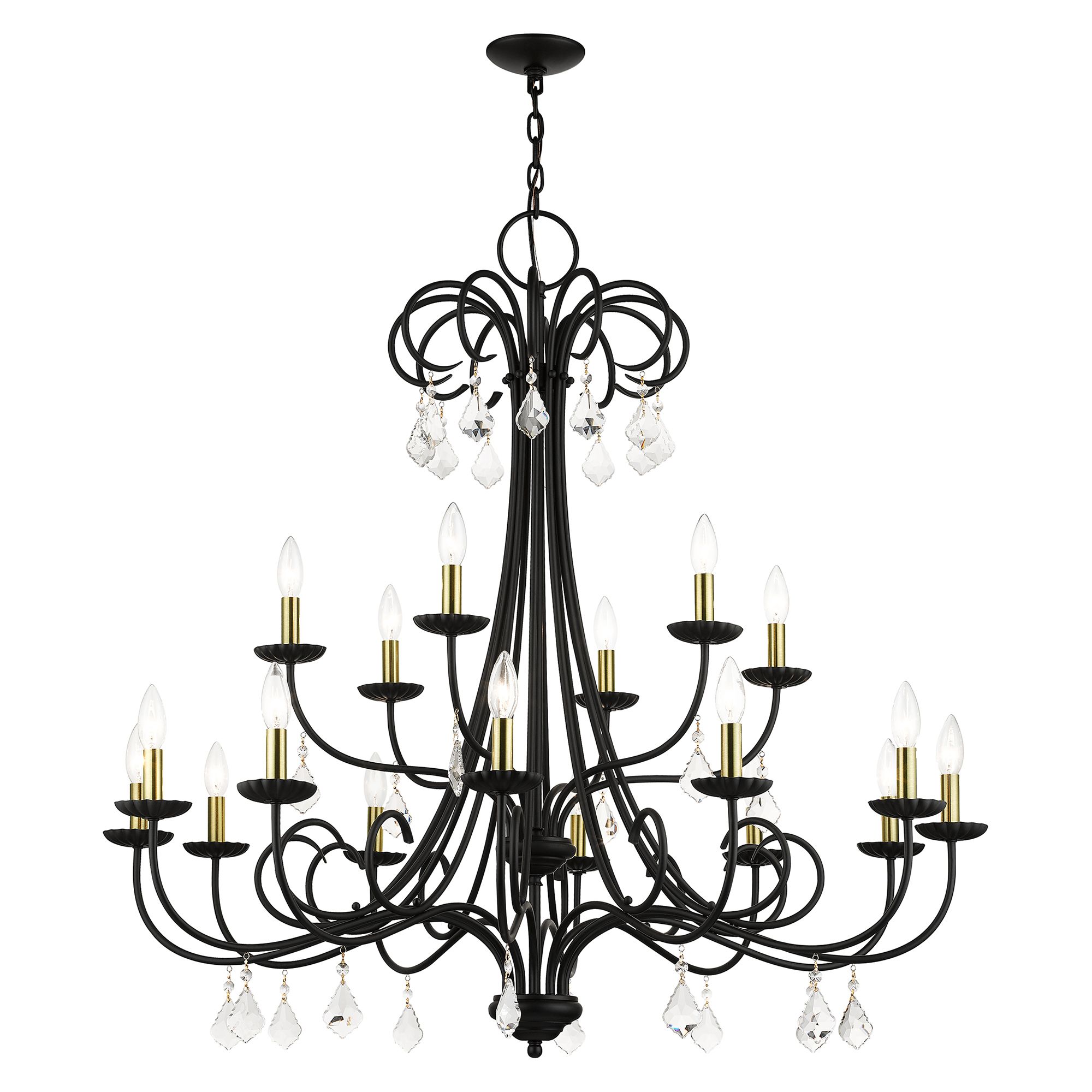 Image 4 Livex Daphne 42" Wide Black 18-Light Chandelier more views