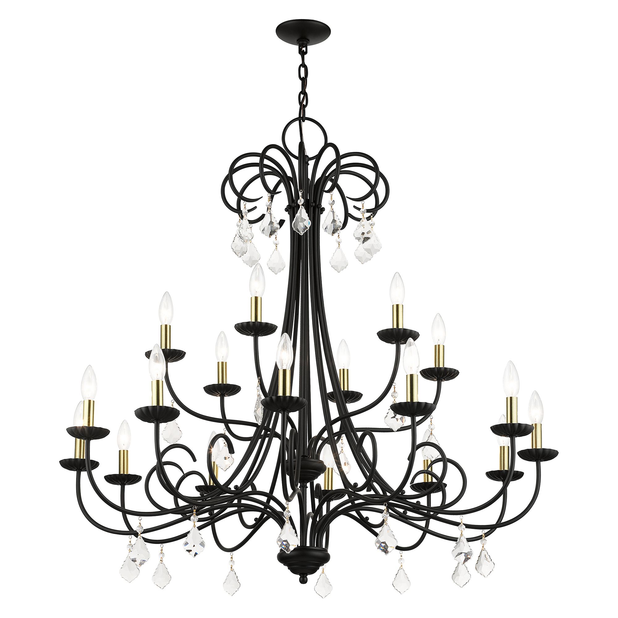 Image 5 Livex Daphne 42" Wide Black 18-Light Chandelier more views
