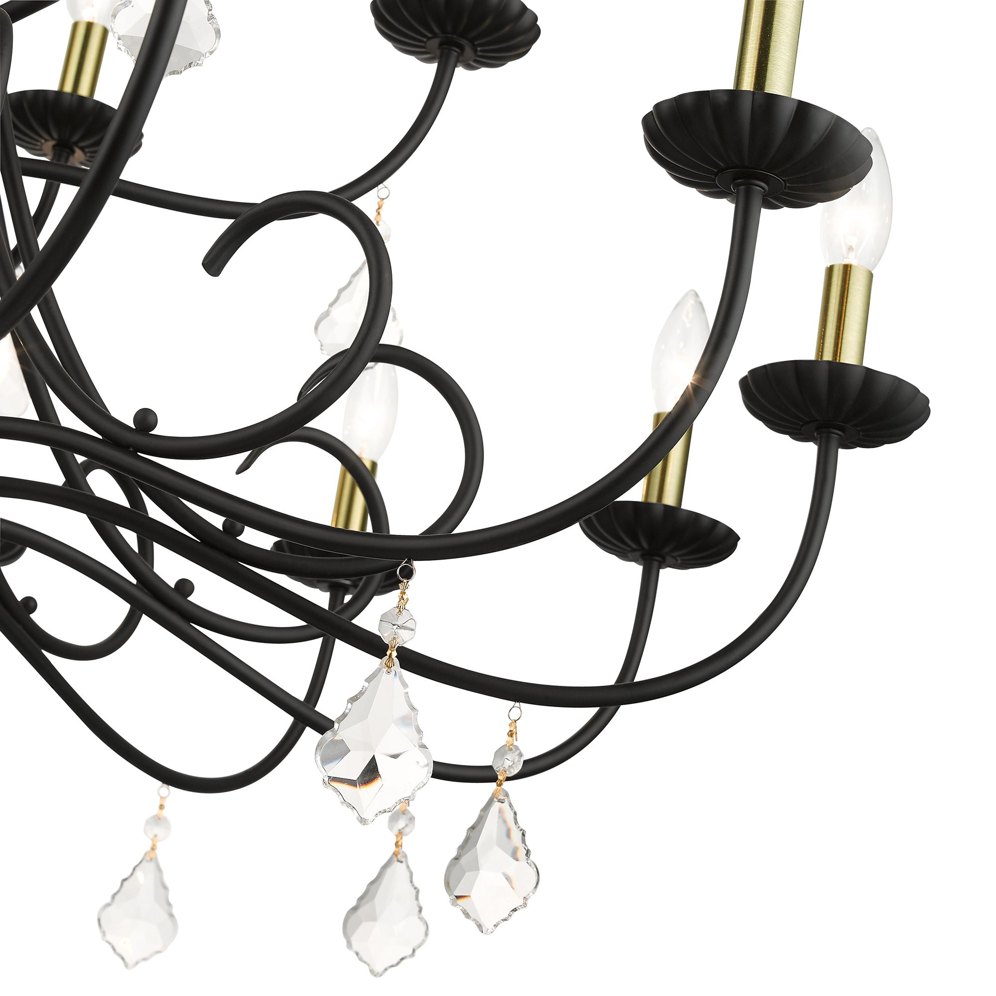 Image 6 Livex Daphne 42" Wide Black 18-Light Chandelier more views